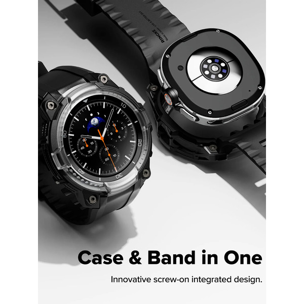Ремешок с чехлом RINGKE Rugged Gear для Galaxy Watch 8 Classic 46mm BLACK