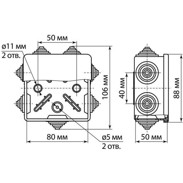 Распаячная коробка TDM Electric SQ1401-0712 (сосна)