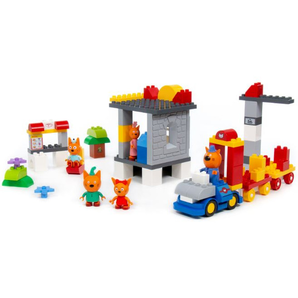 Конструктор Полесье Макси. Три кота. Путешествие на поезде 94937