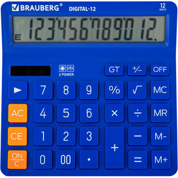 Калькулятор BRAUBERG Digital-12 272969 (синий)