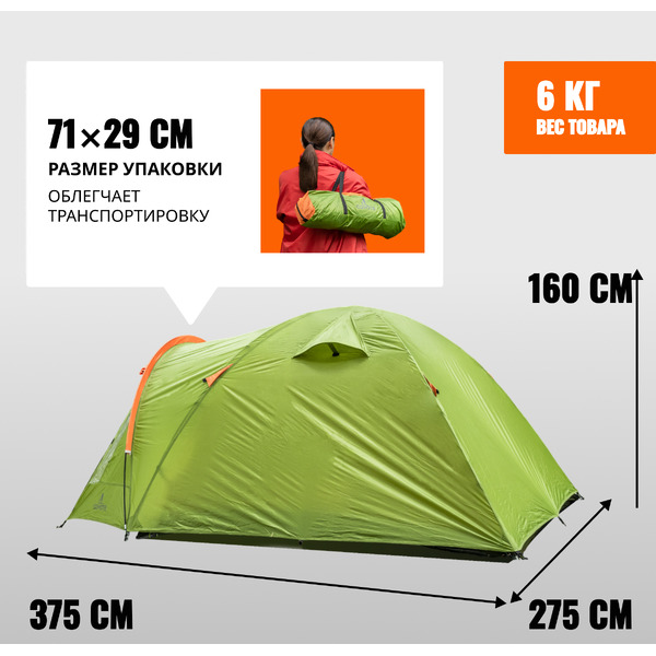 Палатка Coyote Oboluse-5 CL-A23-5P