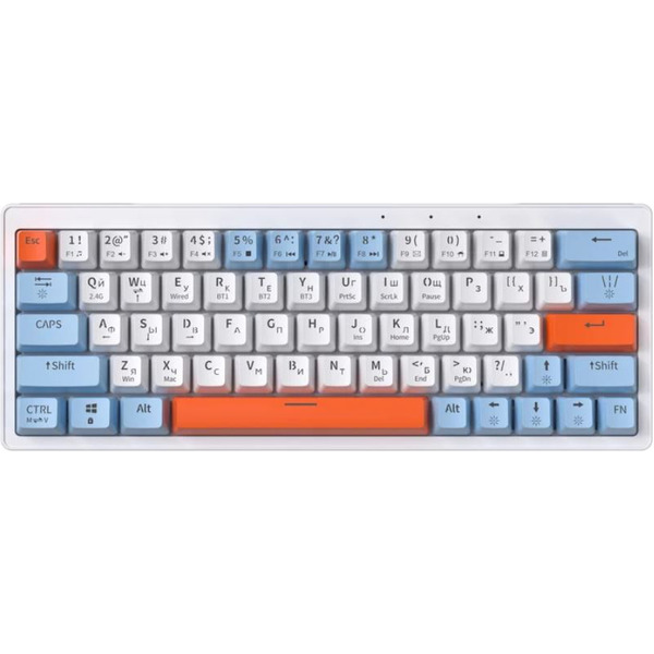 Клавиатура JEGG ZA63 Pro White Blue Orange (TNT Yellow)