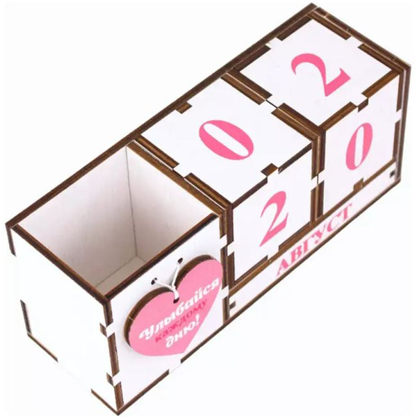 Вечный календарь  WOODY Улыбайся каждому дню! 08071