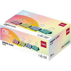 Зажимы для бумаг Deli Rio Z72 (12шт)