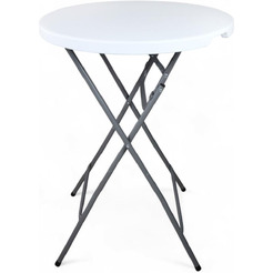 Стол Calviano складной, круглый 80 см (белый)