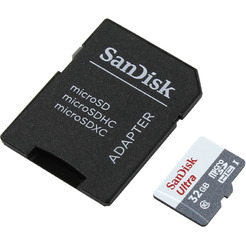Карта памяти SANDISK Ultra microSDHC 32GB (SDSQUNS-032G-GN3MA)