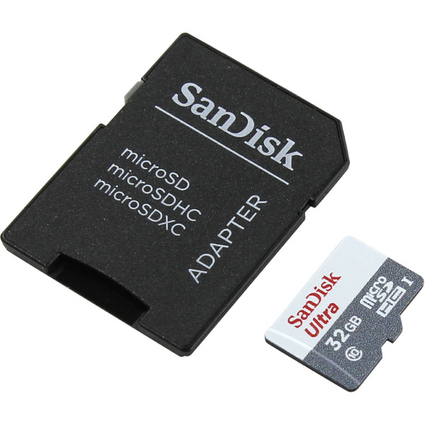 Карта памяти SANDISK Ultra microSDHC 32GB (SDSQUNS-032G-GN3MA)