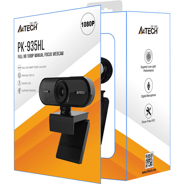 Веб-камера A4Tech PK-935HL черный