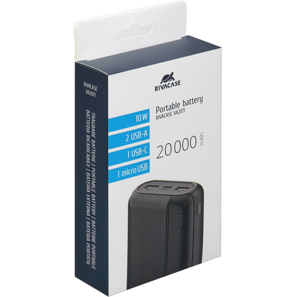 Внешний аккумулятор RIVACASE VA2071 (20000 мАч) Black