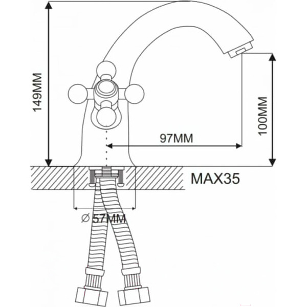 Смеситель Maxonor MN1019-4
