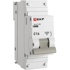 Выключатель автоматический EKF PROxima ВА 47-100 1P 16А (C) 10kA