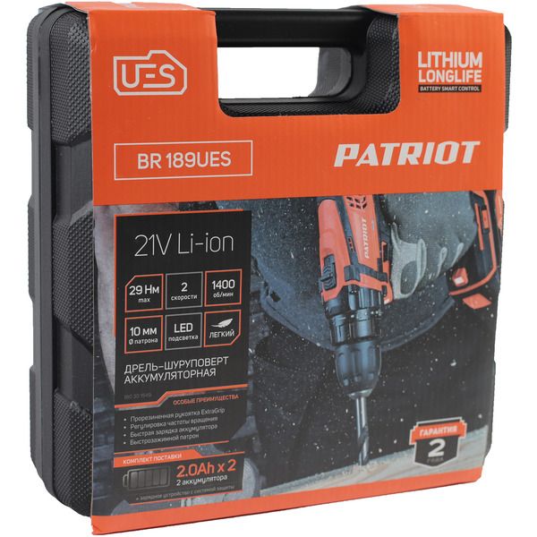 Дрель-шуруповерт Patriot BR 189 UES (180301549)
