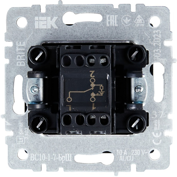 Выключатель IEK Brite BR-V12-1-10-K37