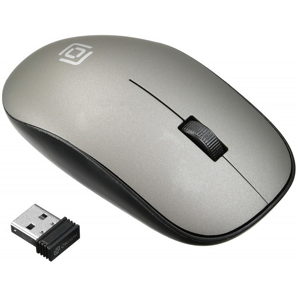 Мышь Oklick 515MW (черный/серый)