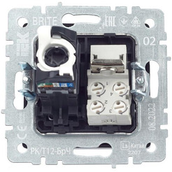 Розетка IEK Brite РК/Т12-БрЧ