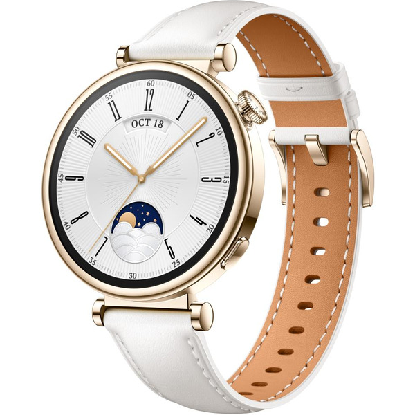 Смарт-часы HUAWEI Watch GT 4 White Leather Strap (ARA-B19) 41mm