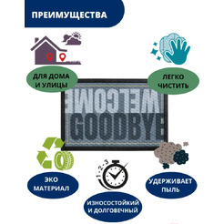 Коврик грязезащитный Multy Home Lima 40х60 SH5000305 (серый)