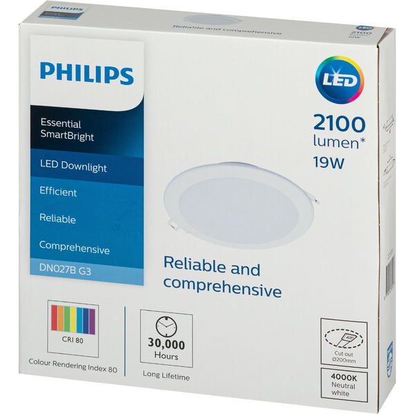 Точечный светильник Philips DN027B LED20 19Вт 4000К 220-240В D200 Б0060529