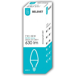 Светодиодная лампа Belsvet LED-M C37 7W 4000 К E14
