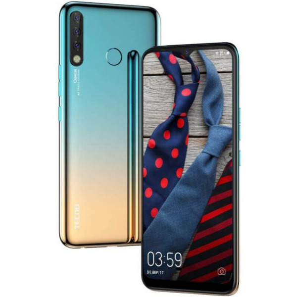 Смартфон Tecno Camon 12 (голубой/золотистый)