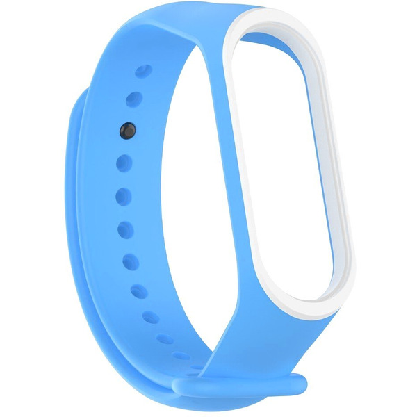 Ремешок Bingo Double для Xiaomi Mi Band 3/4 Голубой с белым