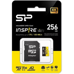 Карта памяти Silicon Power Inspire microSDXC SP256GBSTXLA2V1NSP 256GB (с адаптером)