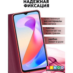 Чехол-книга Bingo Magnetic HONOR X6c Бордовый