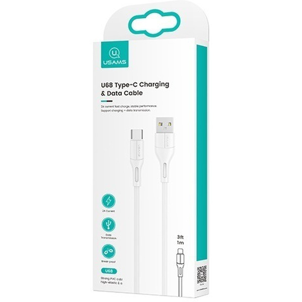 Кабель Usams Type-C US-SJ501 U68 (белый)