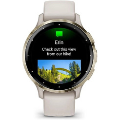 Умные часы Garmin Venu 3S (слоновая кость, с силиконовым ремешком)