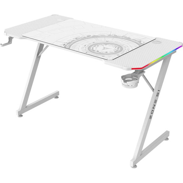 Стол компьютерный Zone51 Trine 120 RGB White Z51-T2R-WH