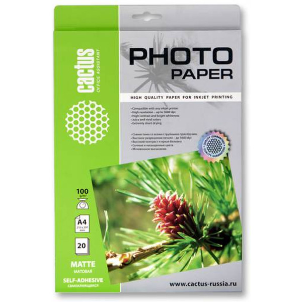 Фотобумага Cactus CS-MSA410020