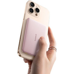 Внешний аккумулятор Baseus PicoGo AM41 Ultra-Slim Magnetic Power Bank 5000mAh (розовый)