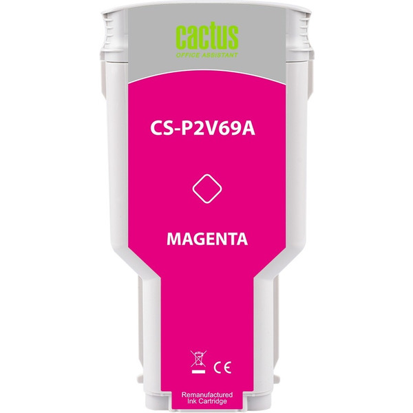 Картридж струйный Cactus CS-P2V69A №730 пурпурный (300мл) для HP Designjet T1600/1700/2600