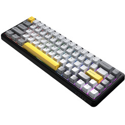Компьютерная клавиатура AJAZZ AK680 MAX (черно-серо-желтые клавиши)