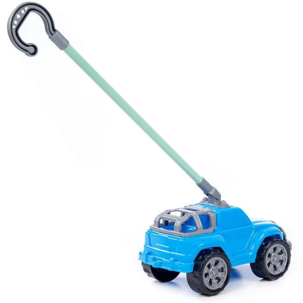 Игрушка-каталка Полесье Дени с ручкой 74994 (голубой)