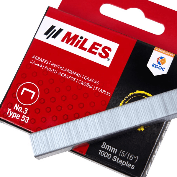 Степлер скобозабивной + скобы Miles 5585KM3-D8-D10