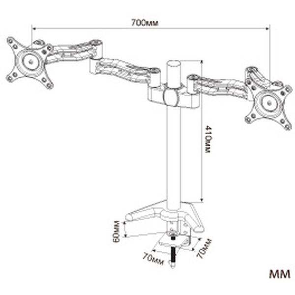 Кронштейн для мониторов Cactus CS-VM-D08-AL