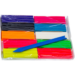 Пластилин восковой "Енот на острове Куба" 10 цветов, 150г, флуоресцентный, со стеком, (Мульти-Пульти) арт. ФП_11061