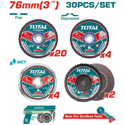 Набор отрезных и шлифовальных дисков TOTAL TAC97630 (30шт)