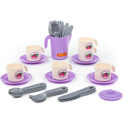 Набор игрушечной посуды Полесье Анюта 80080 (на 6 персон, в сеточке)