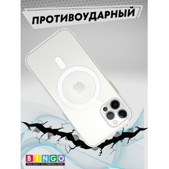 Чехол-накладка Bingo Clear Magnetic для Apple iPhone 12/12 Pro (прозрачный)