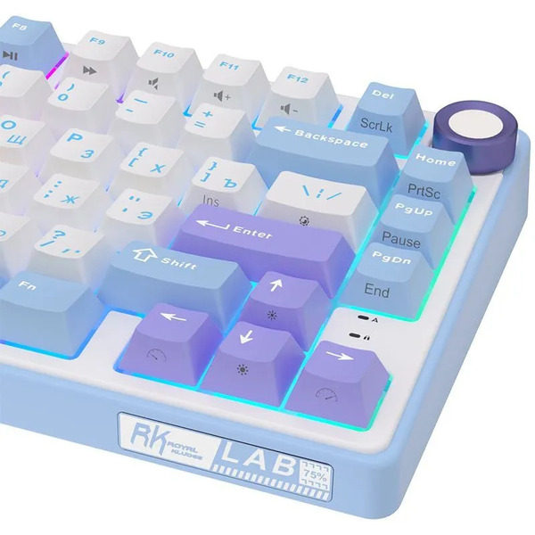 Клавиатура Royal Kludge R75 Taro Milk ( K silver switch)