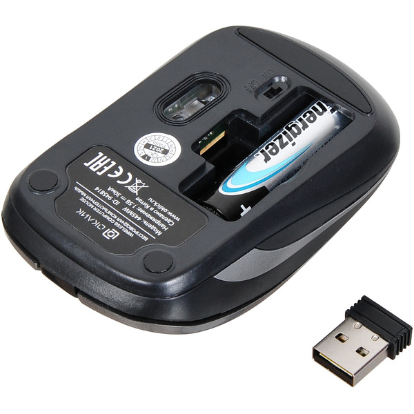 Мышь Oklick 445MW (черный/серый)