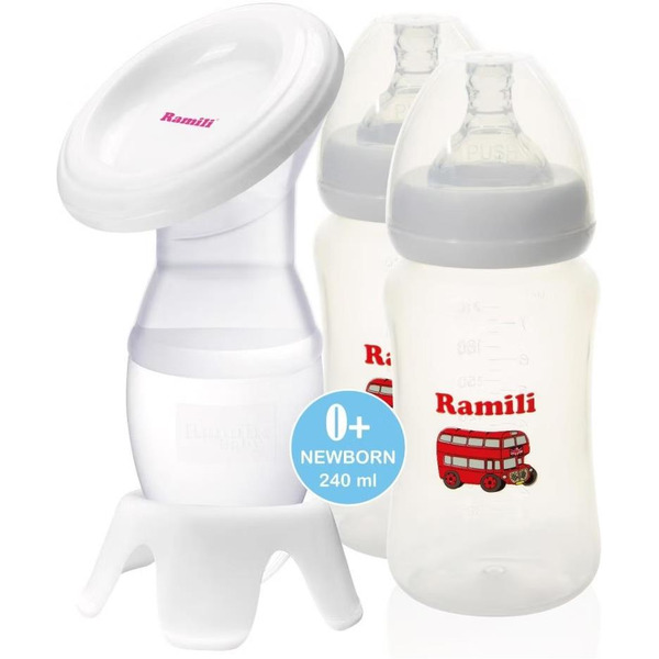 Молокоотсос ручной с двумя бутылочками Ramili MC200240MLX2