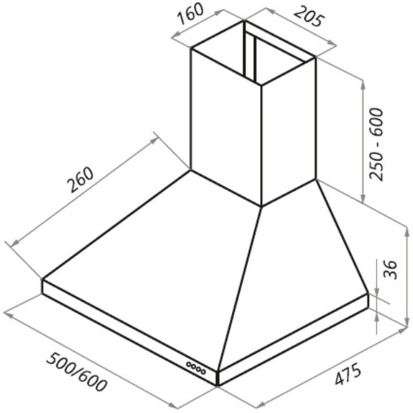 Кухонная вытяжка MAUNFELD Line 50 (белый)