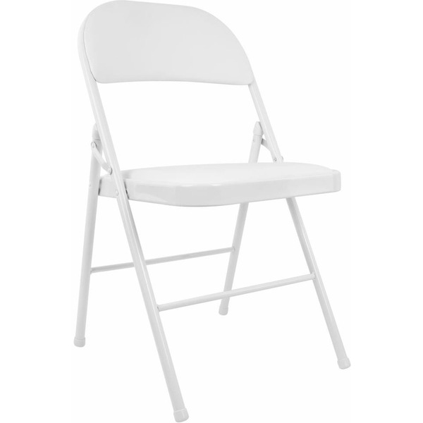 Стул складной BRABIX Golf Plus CF-003 КОМФОРТ (белый каркас, кожзам белый) 533028