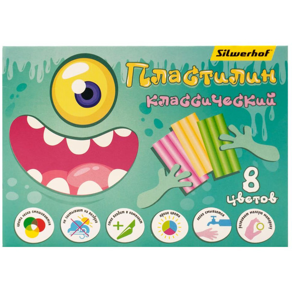 Пластилин Silwerhof Монстрики 1836243