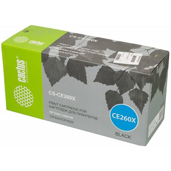 Картридж лазерный Cactus CS-CE260X CE260X черный (17000стр.) для HP LJ CP4525