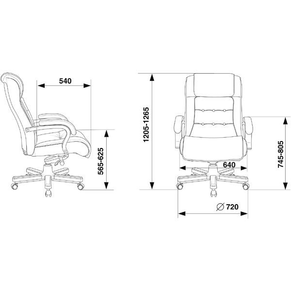 Кресло Бюрократ T-9926WALNUT (черный)