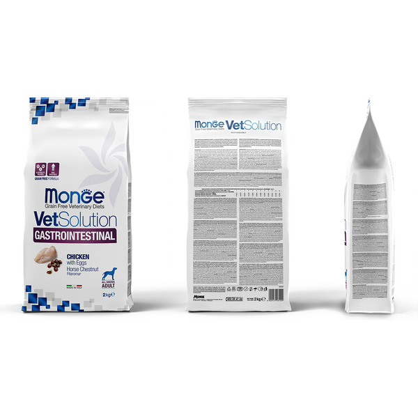 Сухой ветеринарный корм для собак Monge Vet Solution Gastrointestinal при заболеваниях ЖКТ (2кг)